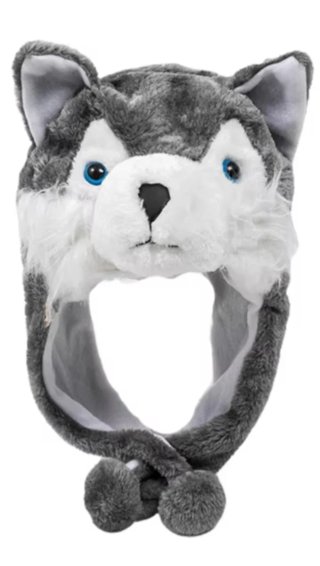Gorro de lobo peludo