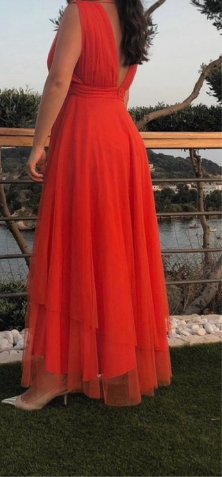 Abito elegante corallo