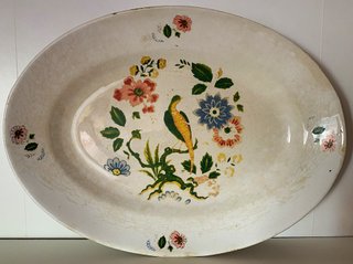 Plato ovalado La Cartuja de Sevilla antiguo