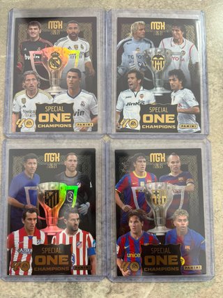 Lote 4 Cartas Fútbol Panini Champions
