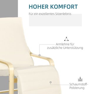 Sillón reclinable con cojín, reposapiés de 5 posic