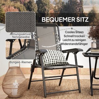 Conjunto de bistró de 3 piezas de acero resistente