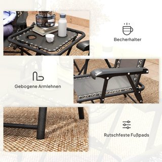 Conjunto de bistró de 3 piezas de acero resistente