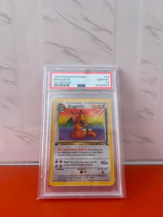 Dragonite 1st Ed. Fossil PSA 10