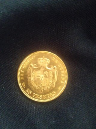 Moneda Alfonso XII 25 Pesetas Oro 1879