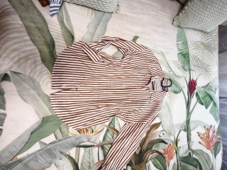 Camisa Zara Rayas Marrón y Blanca