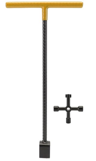 Llave de paso y contador agua