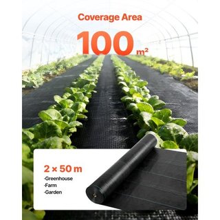 Weed Barrier, 2 x 50m Weed Barrier Fabric, 100g Gr