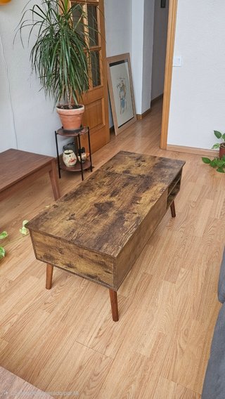 Mesa Centro Elevable Cajón Almacenamiento