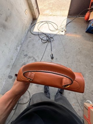 Borsa donna pelle arancione
