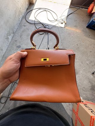 Borsa donna pelle arancione