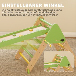 8-in-1 Montessori Klettergerüst Indoor Holz Klette