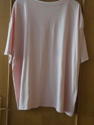Camiseta rosa con estampado de cerezas Talla 3XL
