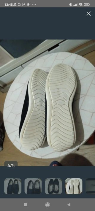 Mocasines azules de ante