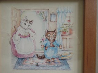 Stampa Gatti di Beatrix Potter incorniciata Vintag