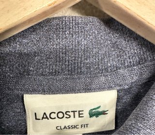Polo Lacoste Manga Larga Talla M Azul Marino