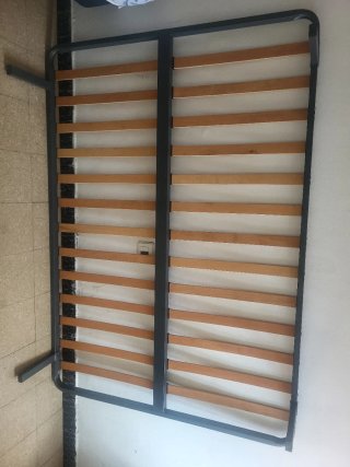 Somier metálico con lamas de madera