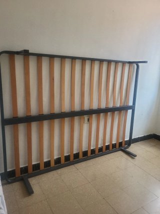 Somier metálico con lamas de madera