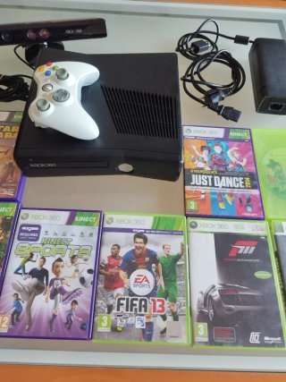 Xbox 360 Slim 4GB + 250GB+Kinect + Juegos