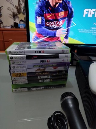 Xbox 360 Slim 4GB + 250GB+Kinect + Juegos