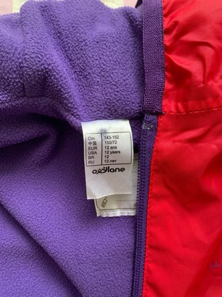 Chubasquero rojo talla 12 años