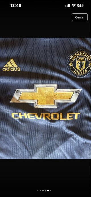 Camiseta Manchester United Adidas Azul