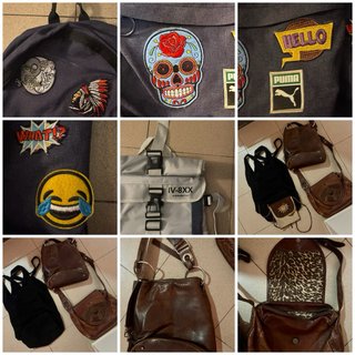Lote 9 bolsos y mochilas - Como Nuevos