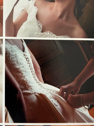 Vestido de Novia crema y Blanco
