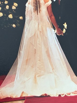 Vestido de Novia crema y Blanco