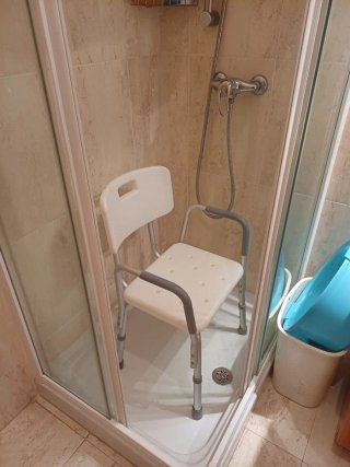 Silla de ducha con reposabrazos
