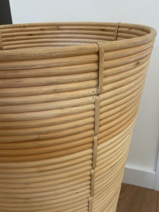 Cesto alto de mimbre/rattan natural- IKEA