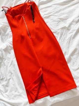 Vestido Marciano Rojo Ajustado Tirantes Finos