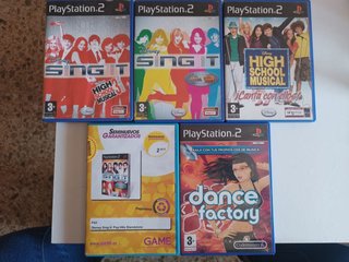 Lote 5 Juegos Karaoke PS2 Disney