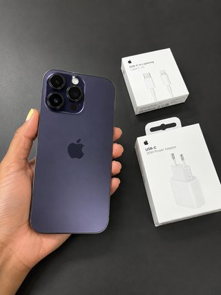 iPhone 14 Pro Max 128GB Morado + Cargador y Cable