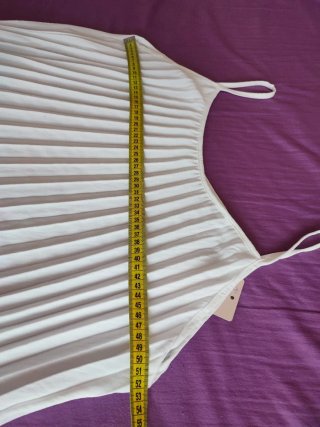 Blusa tirantes plisada blanca
