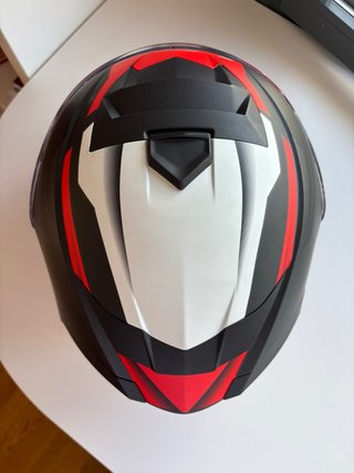 Casco Moto Integral LS2 Negro/Rojo talla XL.