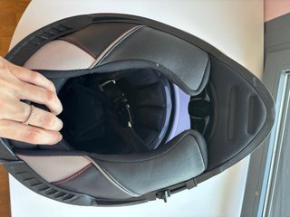 Casco Moto Integral LS2 Negro/Rojo talla XL.