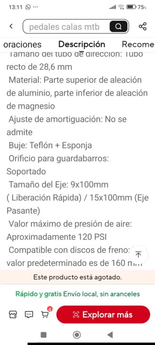 Horquilla 24 Bolany con gatillo regulador