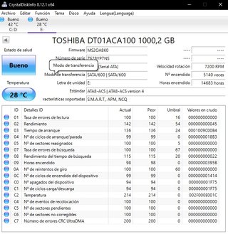 Disco Duro (HHD) 1TB Toshiba (SATA)