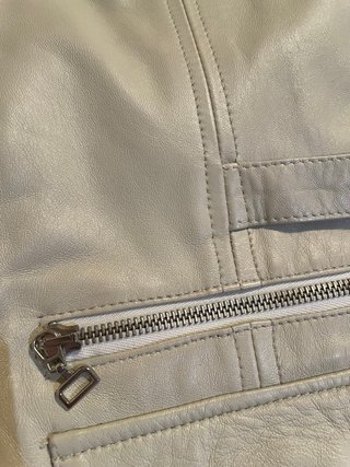 Chaqueta de piel beige Talla L