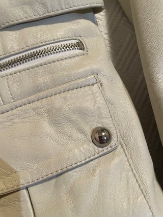 Chaqueta de piel beige Talla L