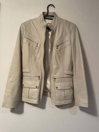 Chaqueta de piel beige Talla L