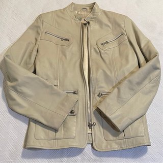 Chaqueta de piel beige Talla L