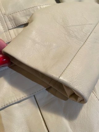 Chaqueta de piel beige Talla L