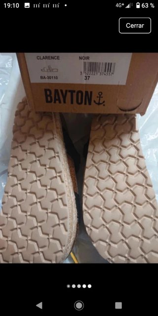 Sandalias Bayton Negras Talla 37