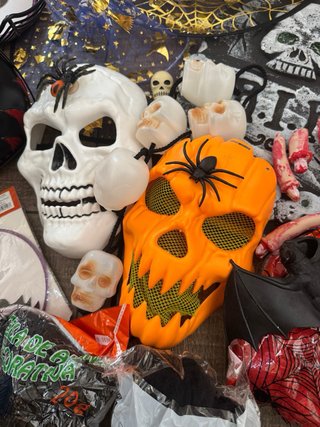 Lote Halloween: Sombrero, Calaveras, Máscara...