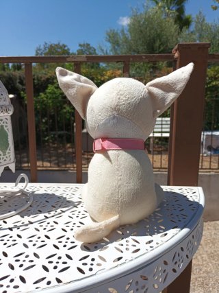 Peluche perro blanco