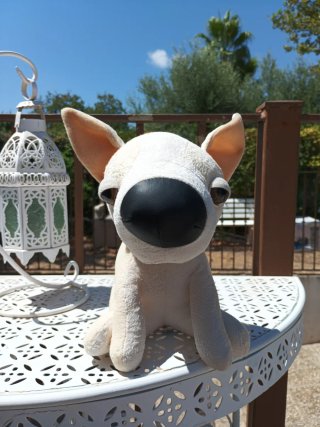 Peluche perro blanco
