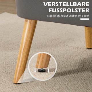 Sofá retrodesign de 2 plazas, patas de madera, x x