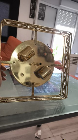 Lámpara vintage cristal y metal dorado